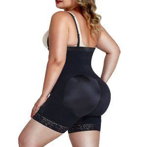 Women's Firm Tummy Compression Butt Lifter Zipper Crotch  Shapewear
